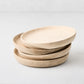 Walnut Wood Appetizer Plates, Set of 4