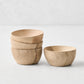 Walnut Wood Pinch Bowls, Set of 4
