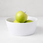 HG White Melamine Serve Bowl, 9"Dia x 3.78"H, with green apples.