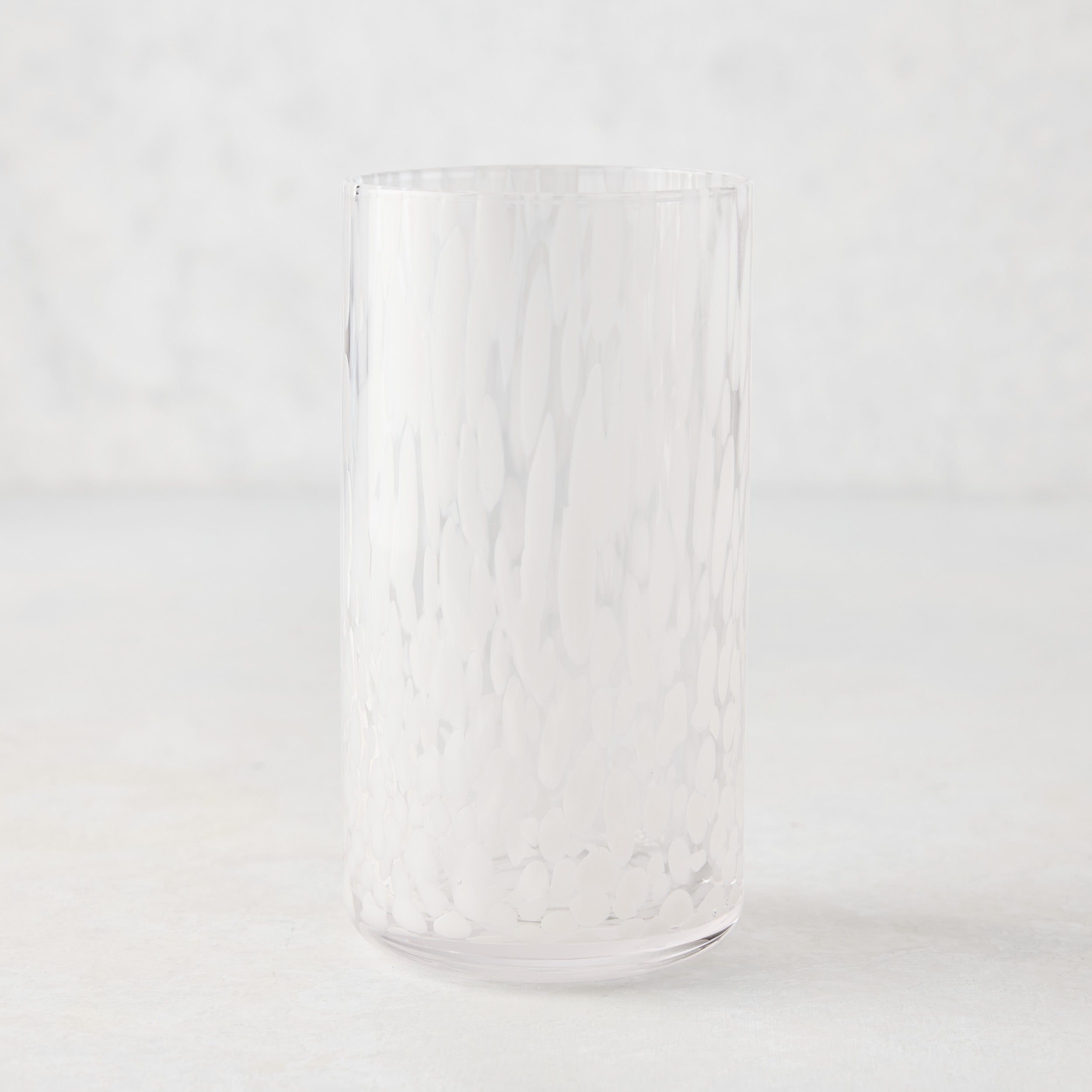 White Spotted Highball Glass - Hudson Grace