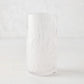 White Spotted Highball Glass, clear glass with opaque white spots, 15.22 oz.