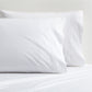 White triple stitch percale pillowcases, set of 2, made from extra-long staple cotton.