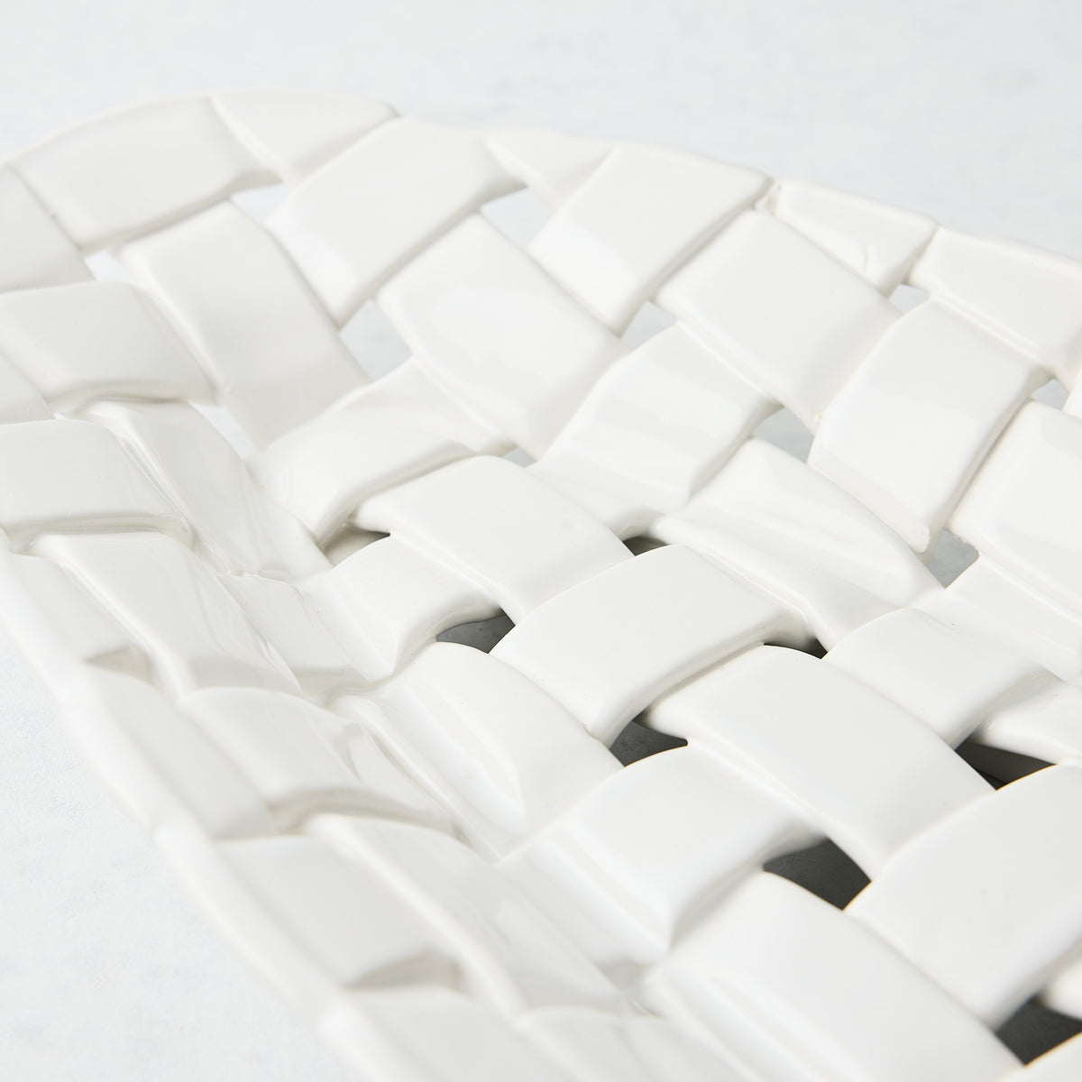 Woven Ceramic Baguette/Bread Basket