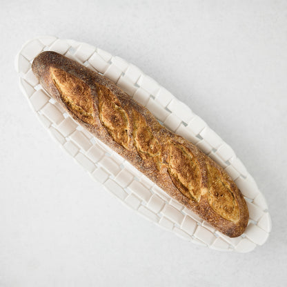 Woven Ceramic Baguette/Bread Basket