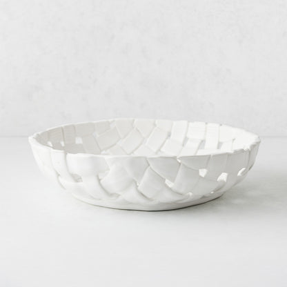 Woven Ceramic Fruit Bowl