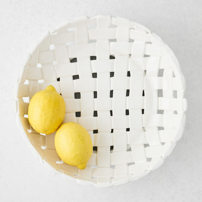 Woven Ceramic Fruit Bowl