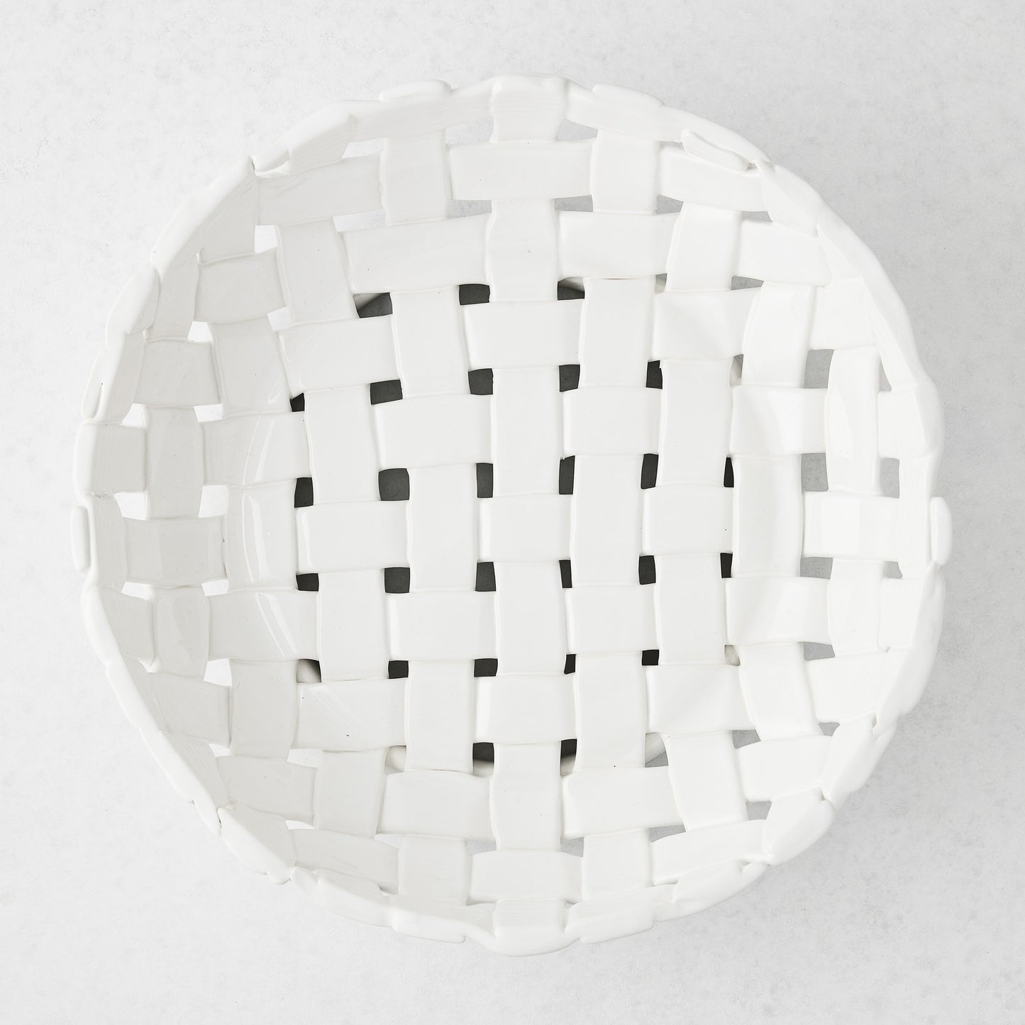 Woven Ceramic Fruit Bowl