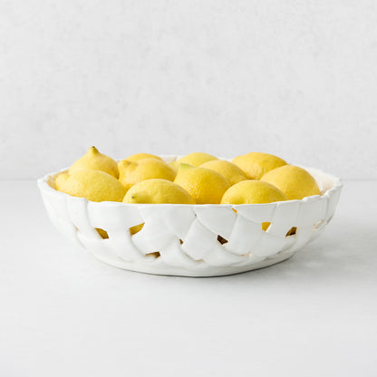 Woven Ceramic Fruit Bowl