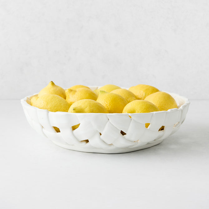 Woven Ceramic Fruit Bowl