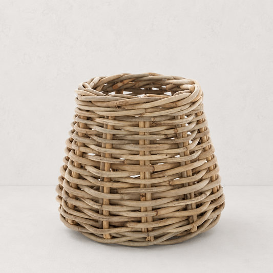 Woven Wood Small Conic Basket