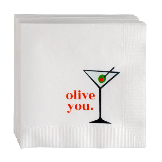 Olive you cocktail napkins
