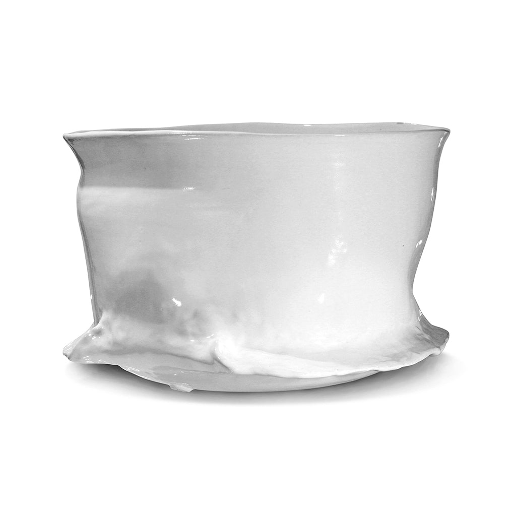 white pottery bowl 