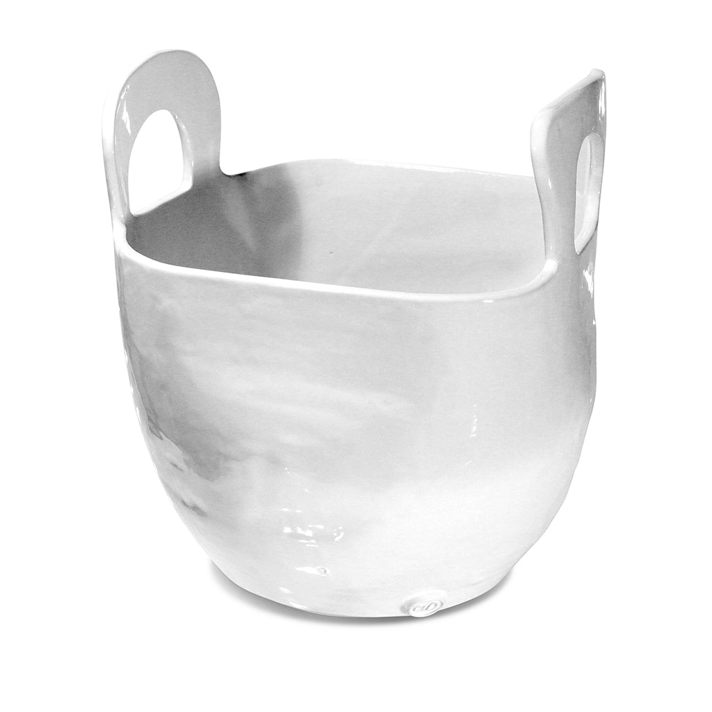 shiny white glazed bowl 
