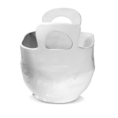 unique white handled ceramic bowl 
