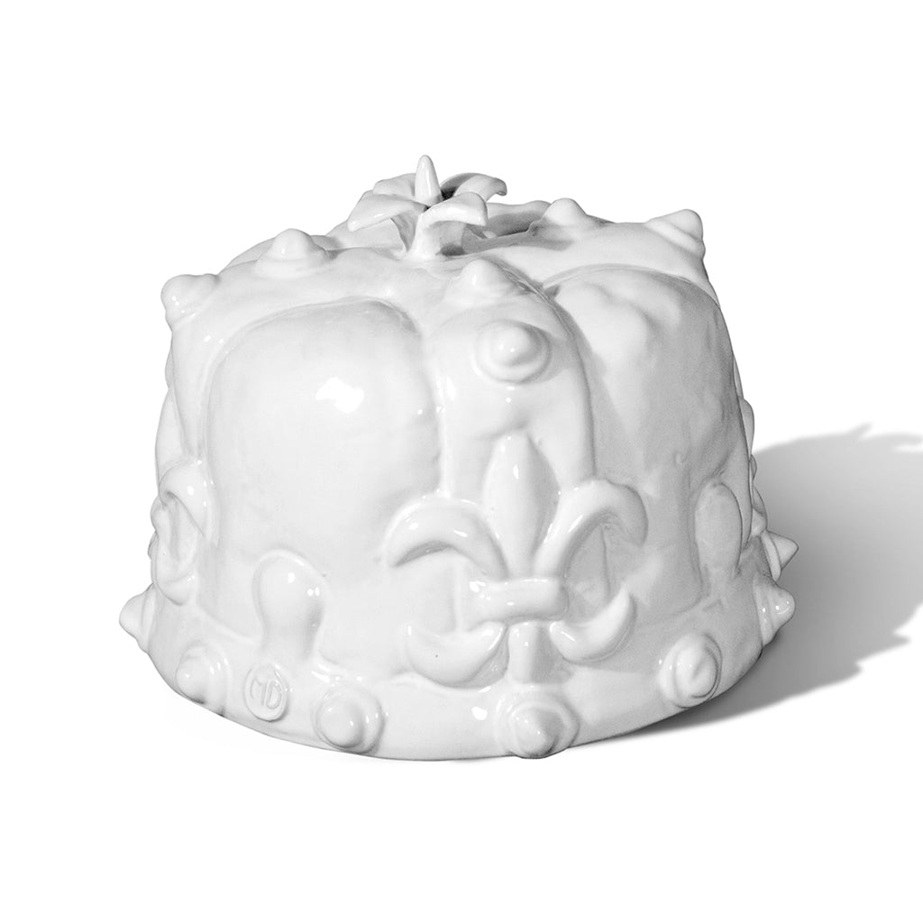 white ceramic decorative crown 