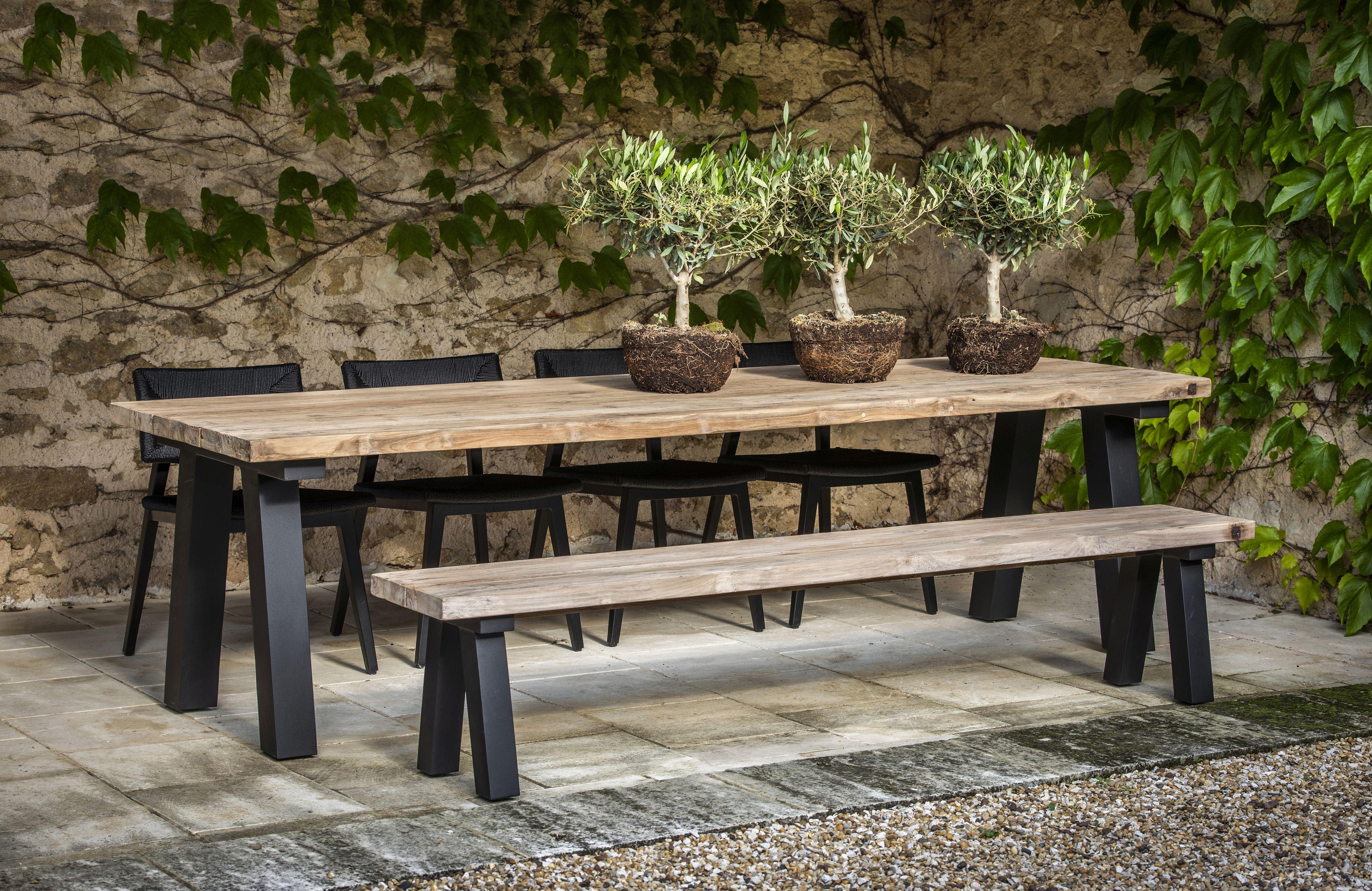 Antica Reclaimed Teak Wood Rectangular Dining Table Hudson Grace