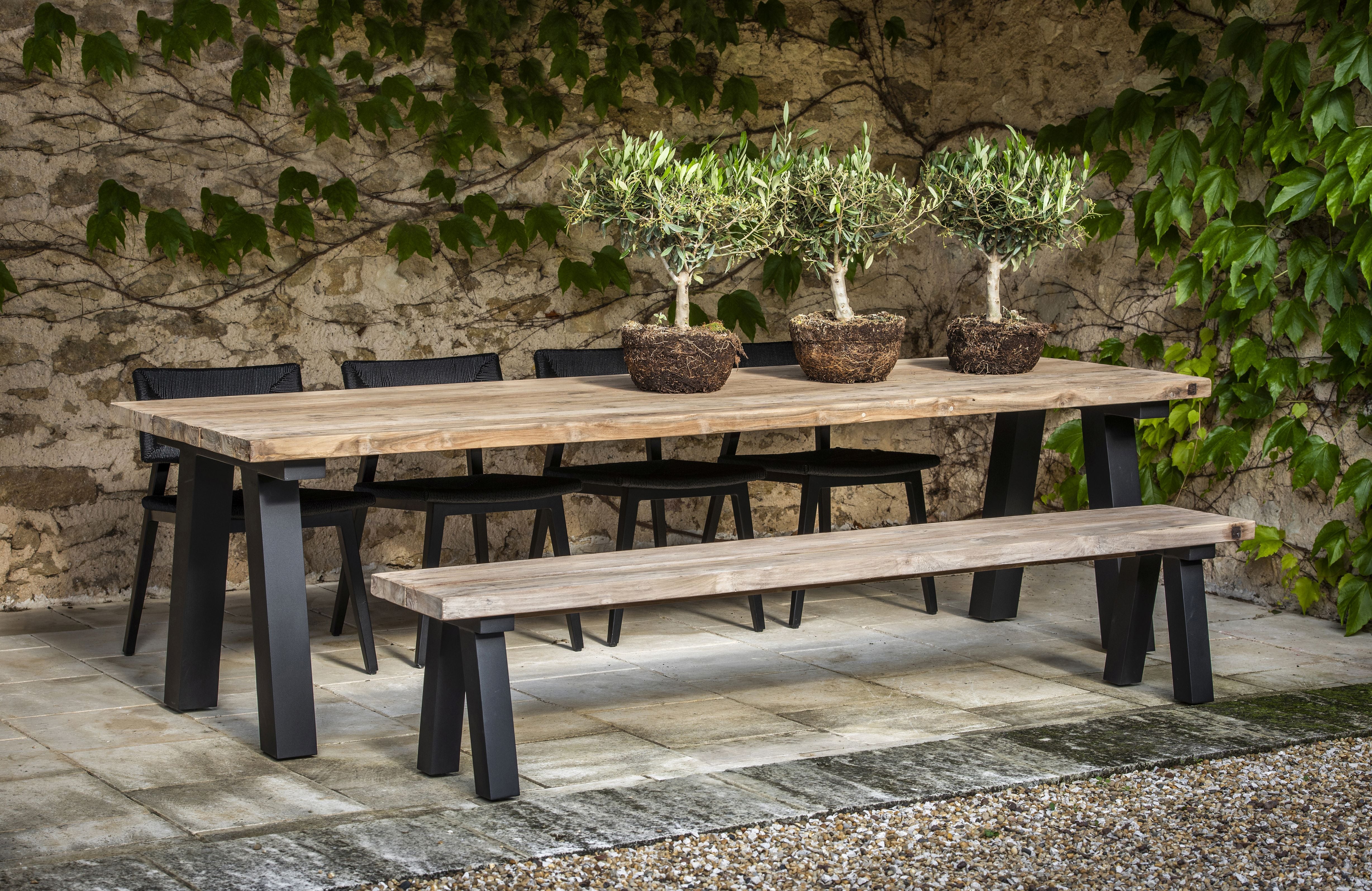 Garden dining set online bench