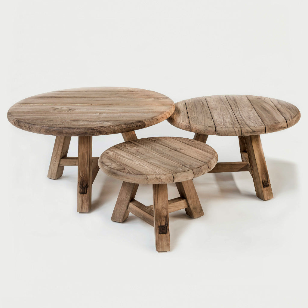 small medium large natural wood indoor outdoor coffee table