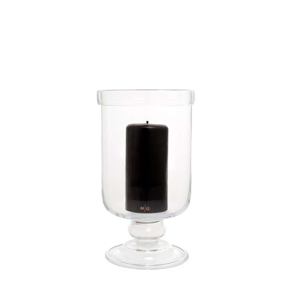 footed chalice glass candle holder 