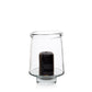 small foot thick glass folded edge candle holder
