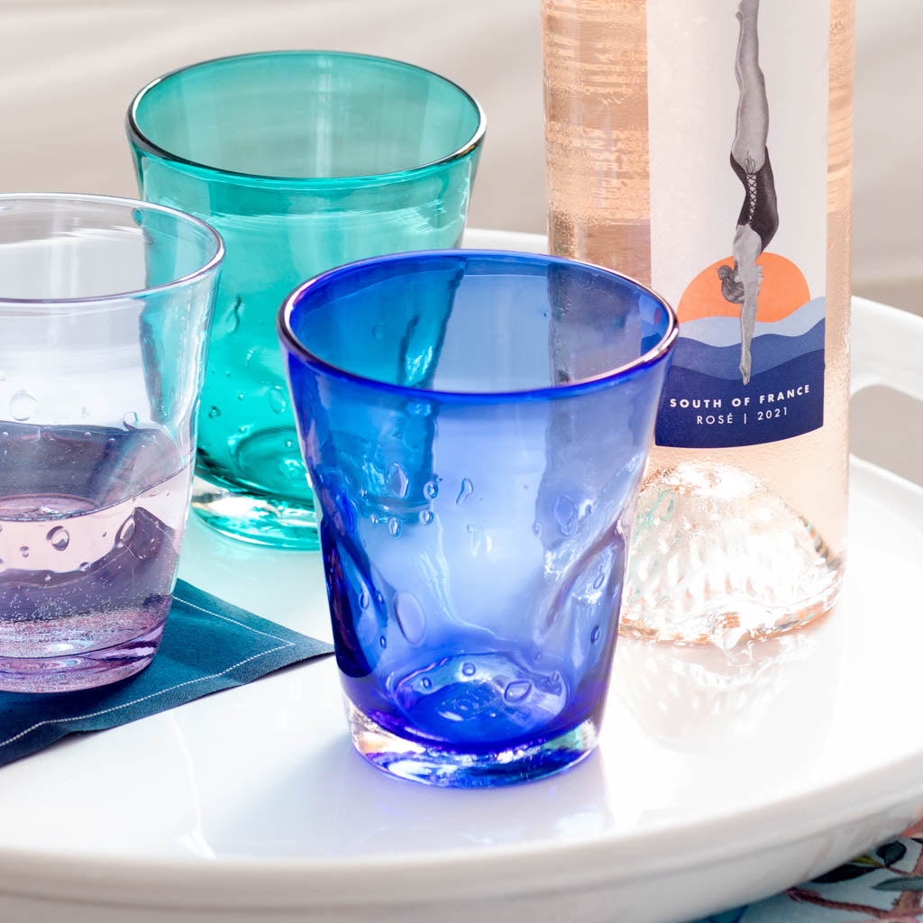 Dark Blue Henri Glass, 8 oz. - Hudson Grace