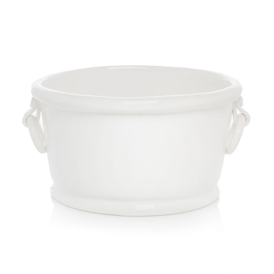 White Oval Ice Bucket