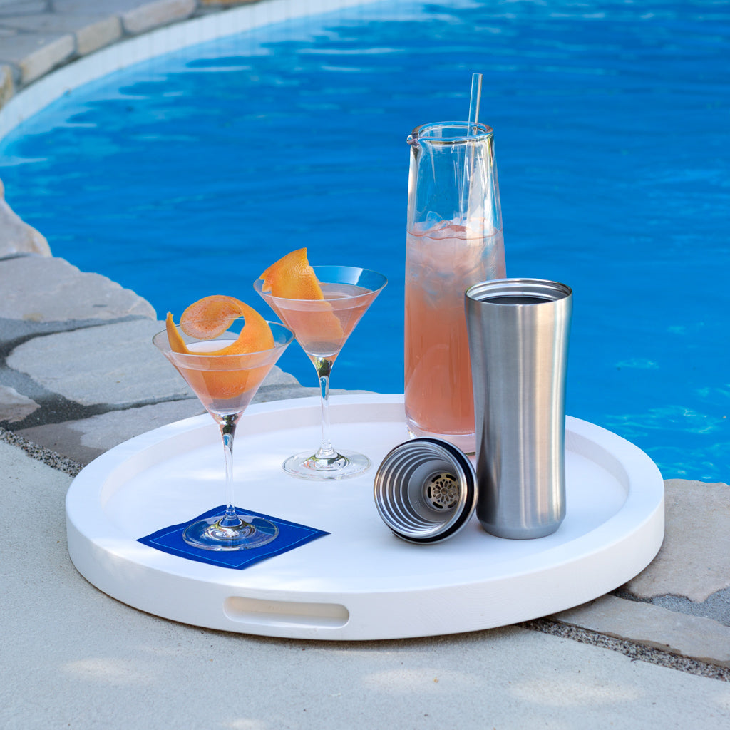 poolside glass cocktail jug
