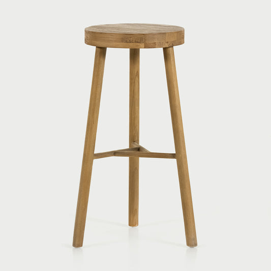 reclaimed elm wood bar stool 