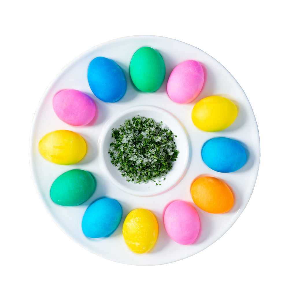 Easter egg decorating platter