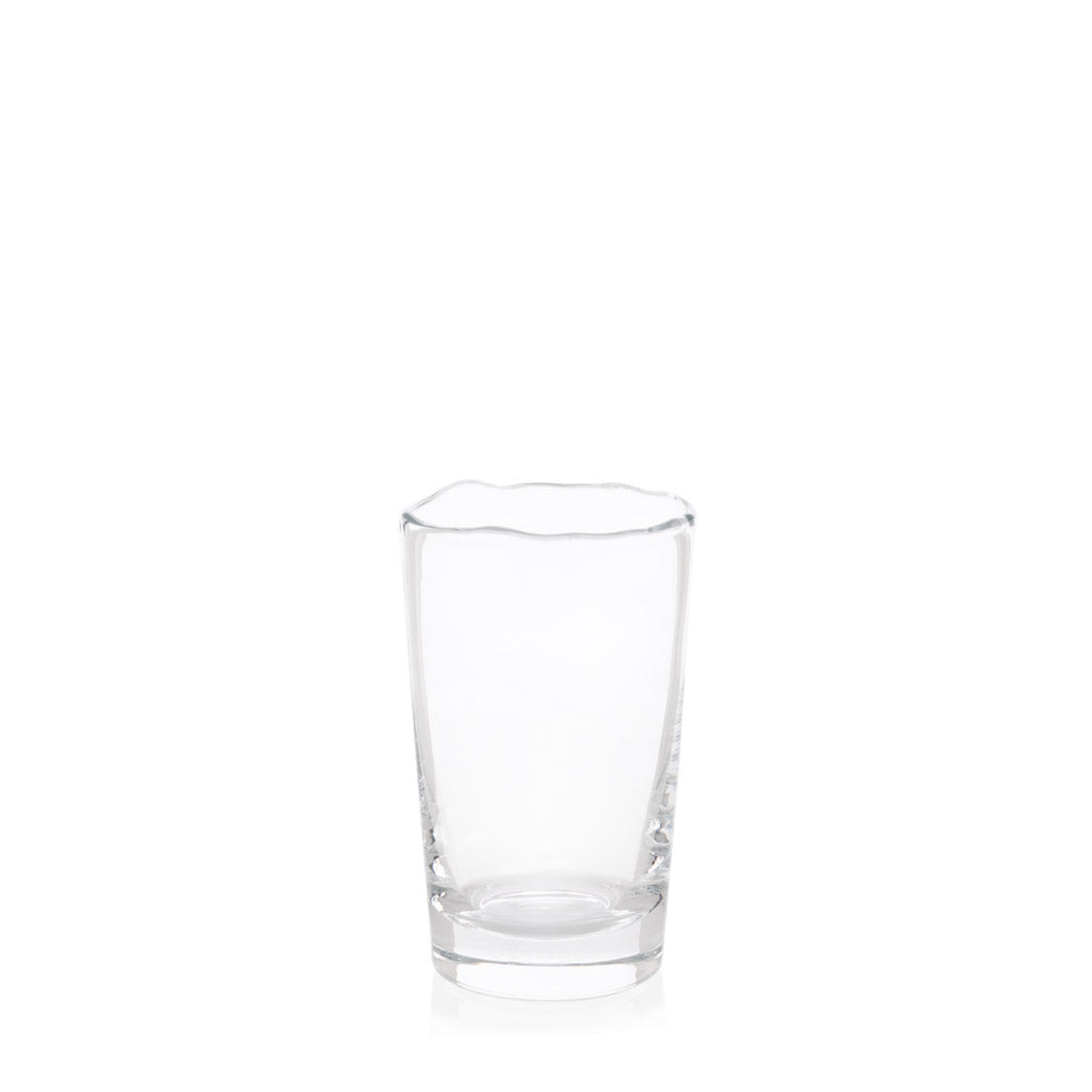 Hand blown glass drinking glass