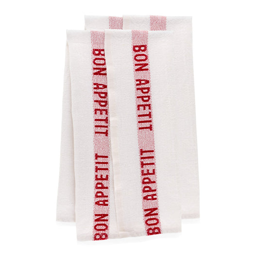 Navy and Red Ladder Stitch Hand Towels 2