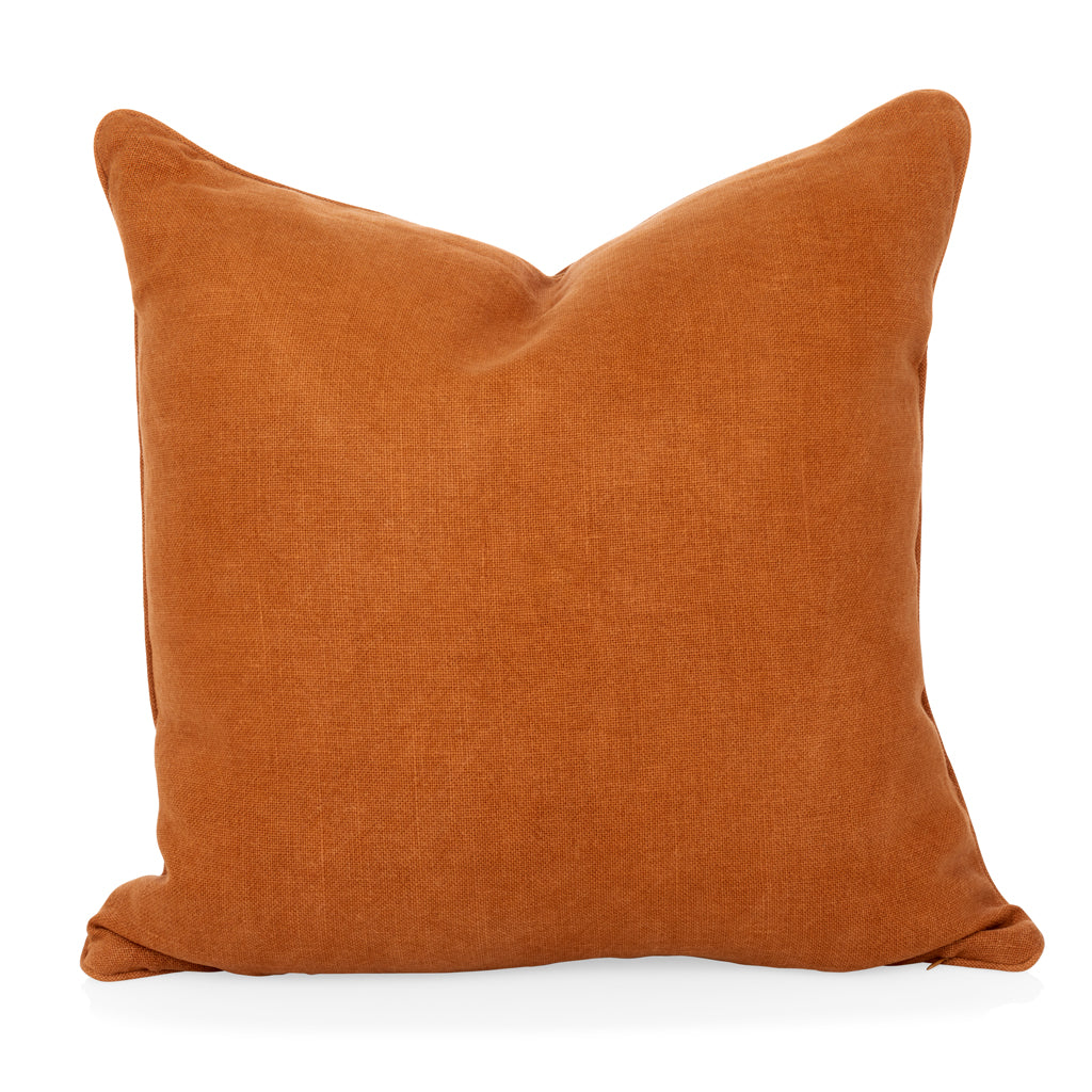 brown square 22"x22" linen comfy 