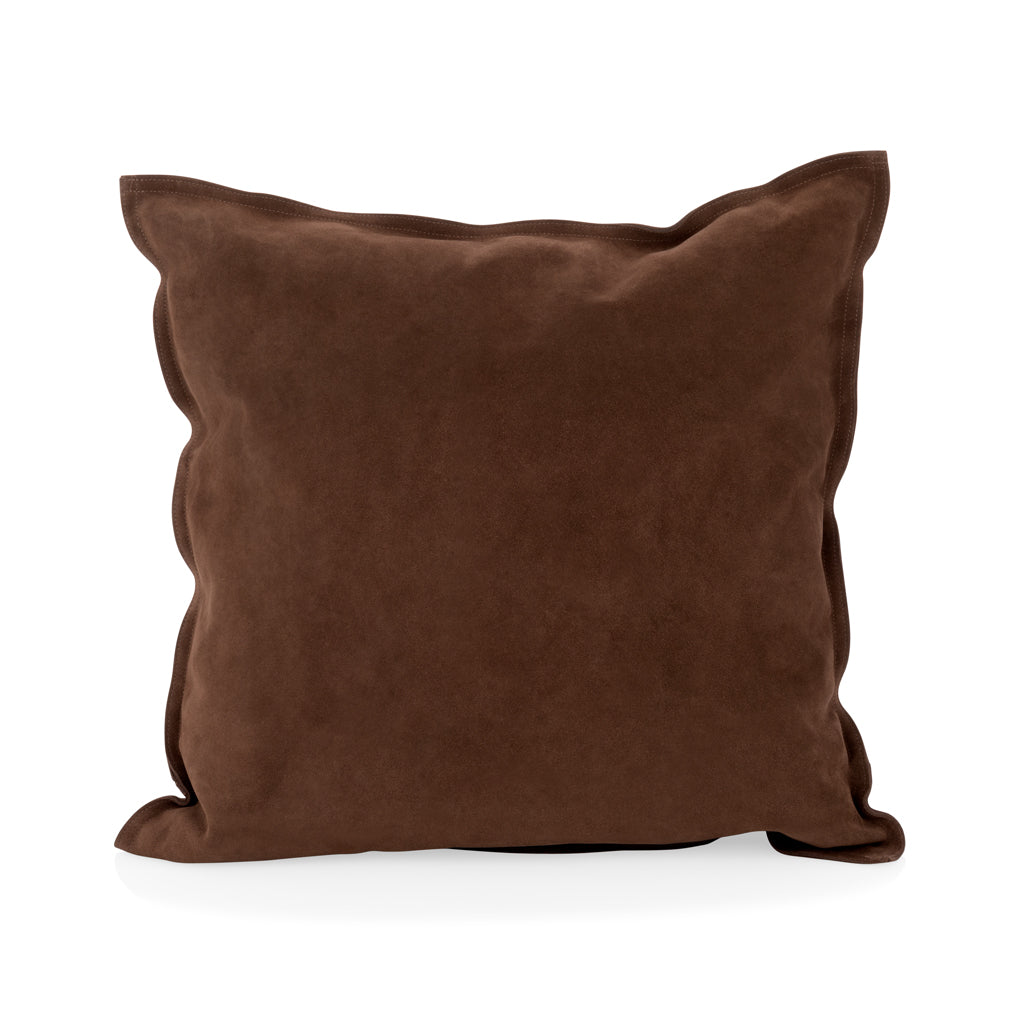 dark brown decorative throw pillow suede 