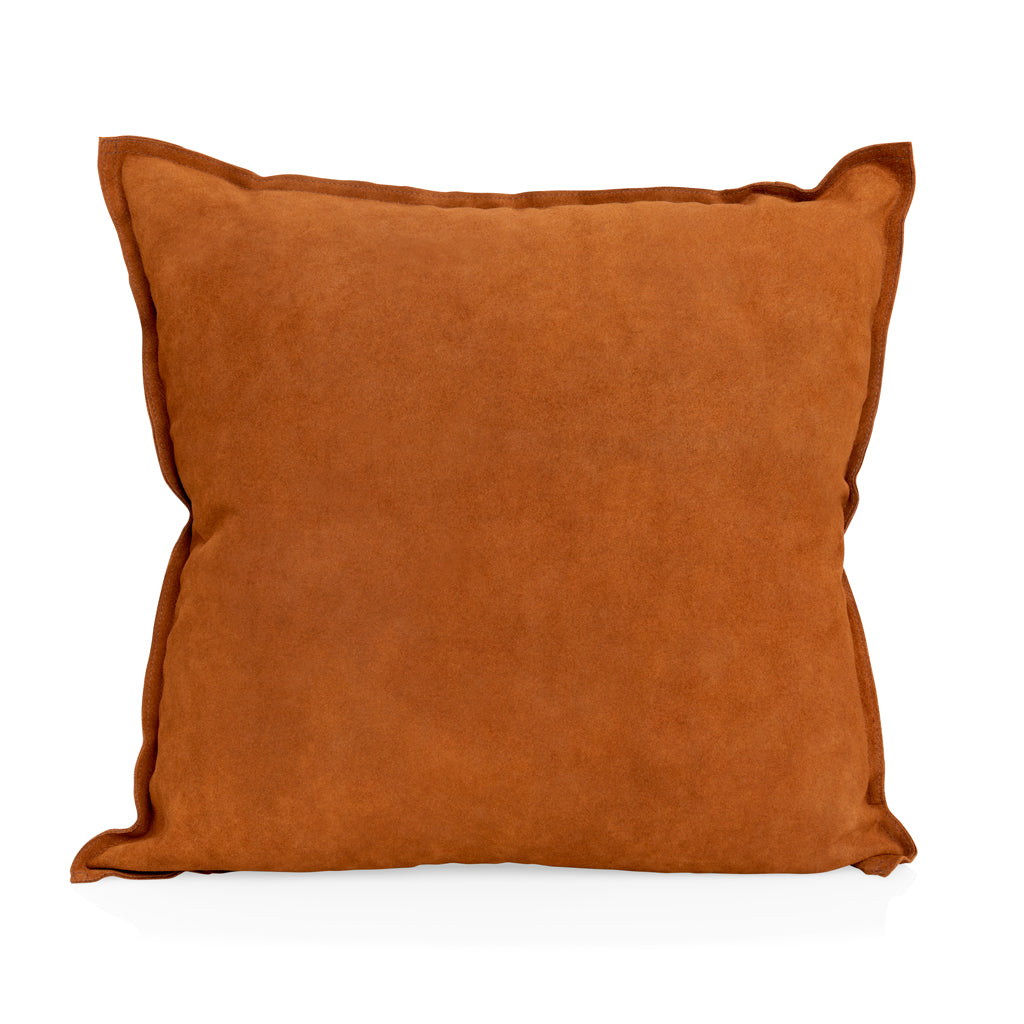 brown suede decorative throw pillow natural 