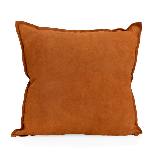 brown suede decorative throw pillow natural 