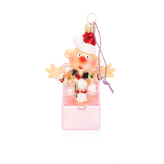 charlie in box rudolph ornament 