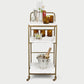 brass and marble bar cart