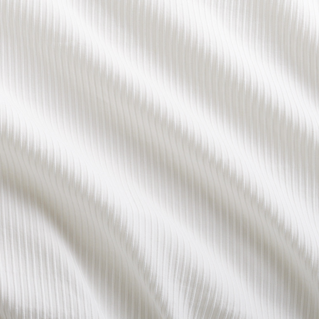 Ribbed White Cotton Matelassé Coverlet swatch detail
