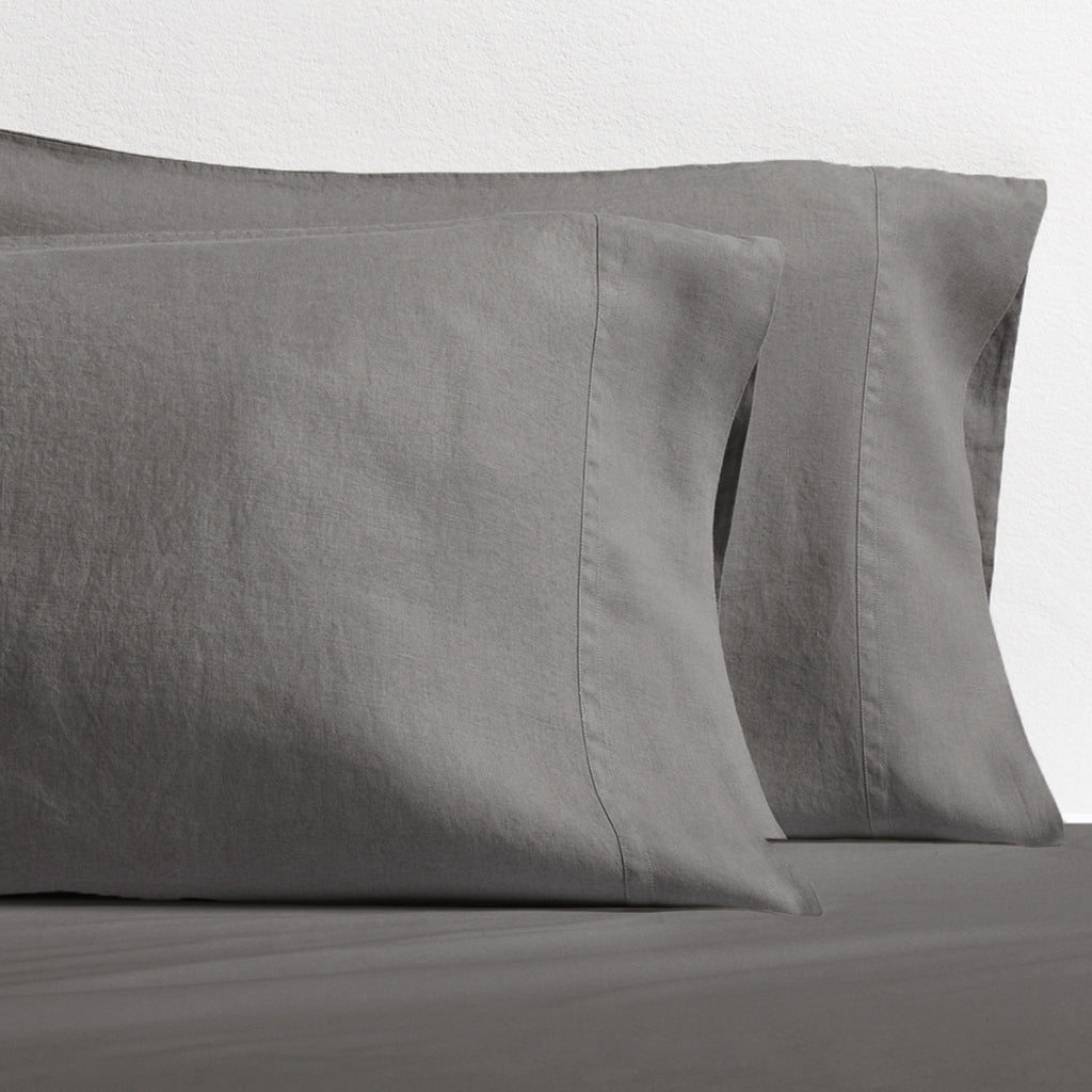 Grey Washed-Linen Pillowcases, set of 2