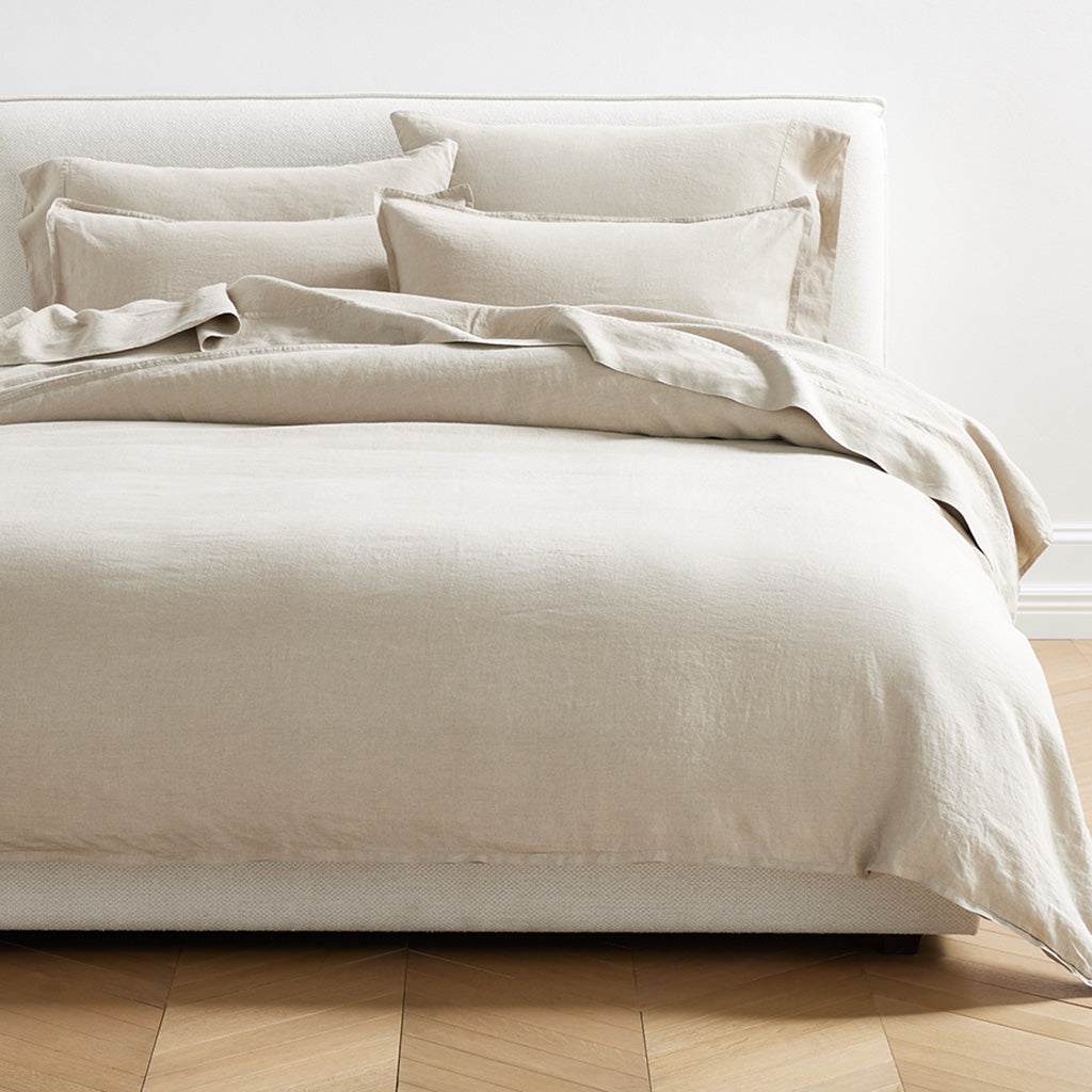 Khaki Washed-Linen Bedding Collection