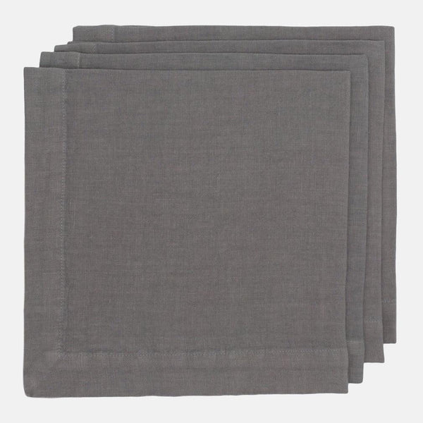 Hudson Grace Gray square linen 22"x22"