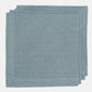 Hudson Grace blue square washed linen napkin
