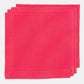 Hudson Grace bright pink square washed linen napkin 22"x22"