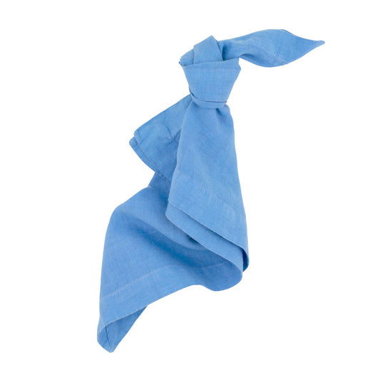 bright blue linen napkin machine washable