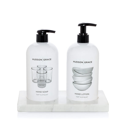 HG Hand Soap, Lotion & Marble Tray Set