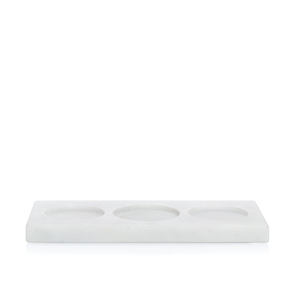 Triple Soap and Lotion Marble Kitchen Tray - Hudson Grace - Hudson Grace