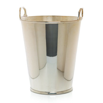 Tall vintage silver ice bucket with handles