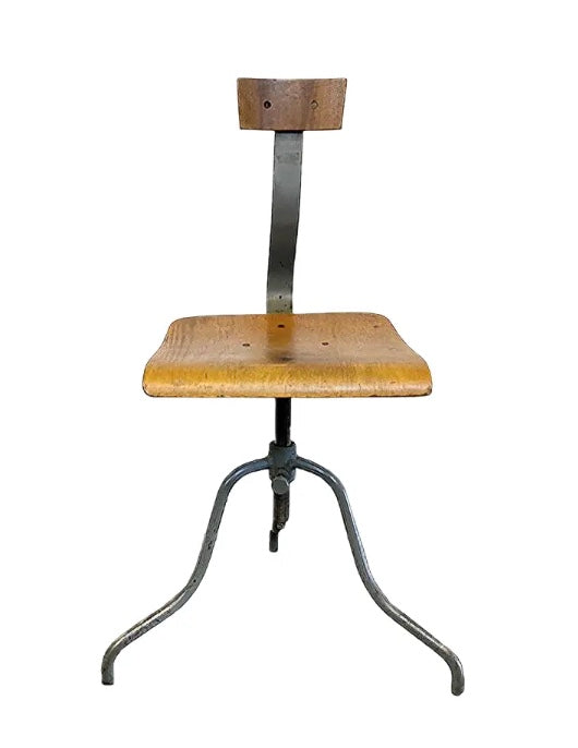 old fashioned wood metal chair swivel antique 