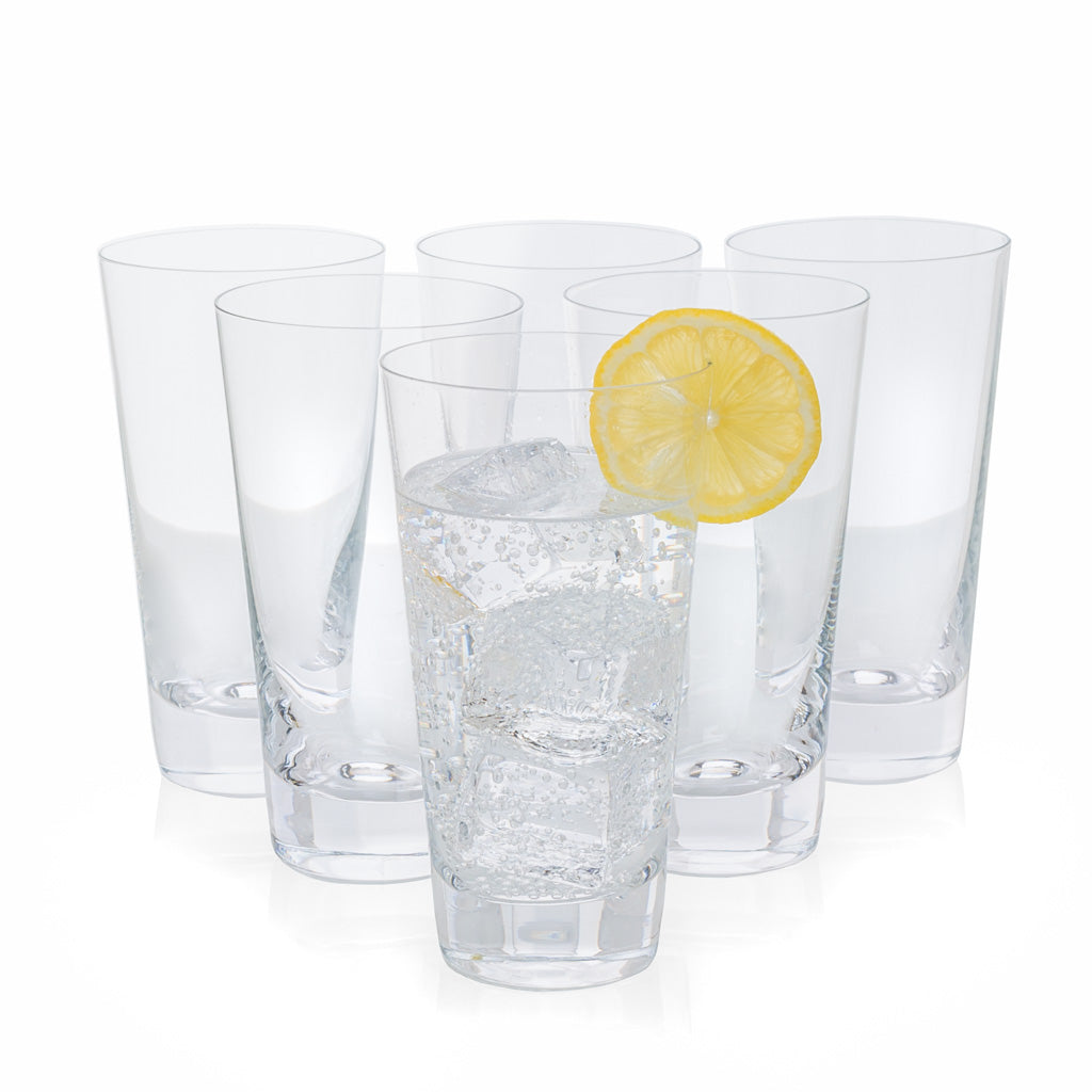 Crystal Highball Glasses, Glass Drinking Glasses [Set of 6] for Water,  Juice, Beer, Wine, and Cockta…See more Crystal Highball Glasses, Glass  Drinking