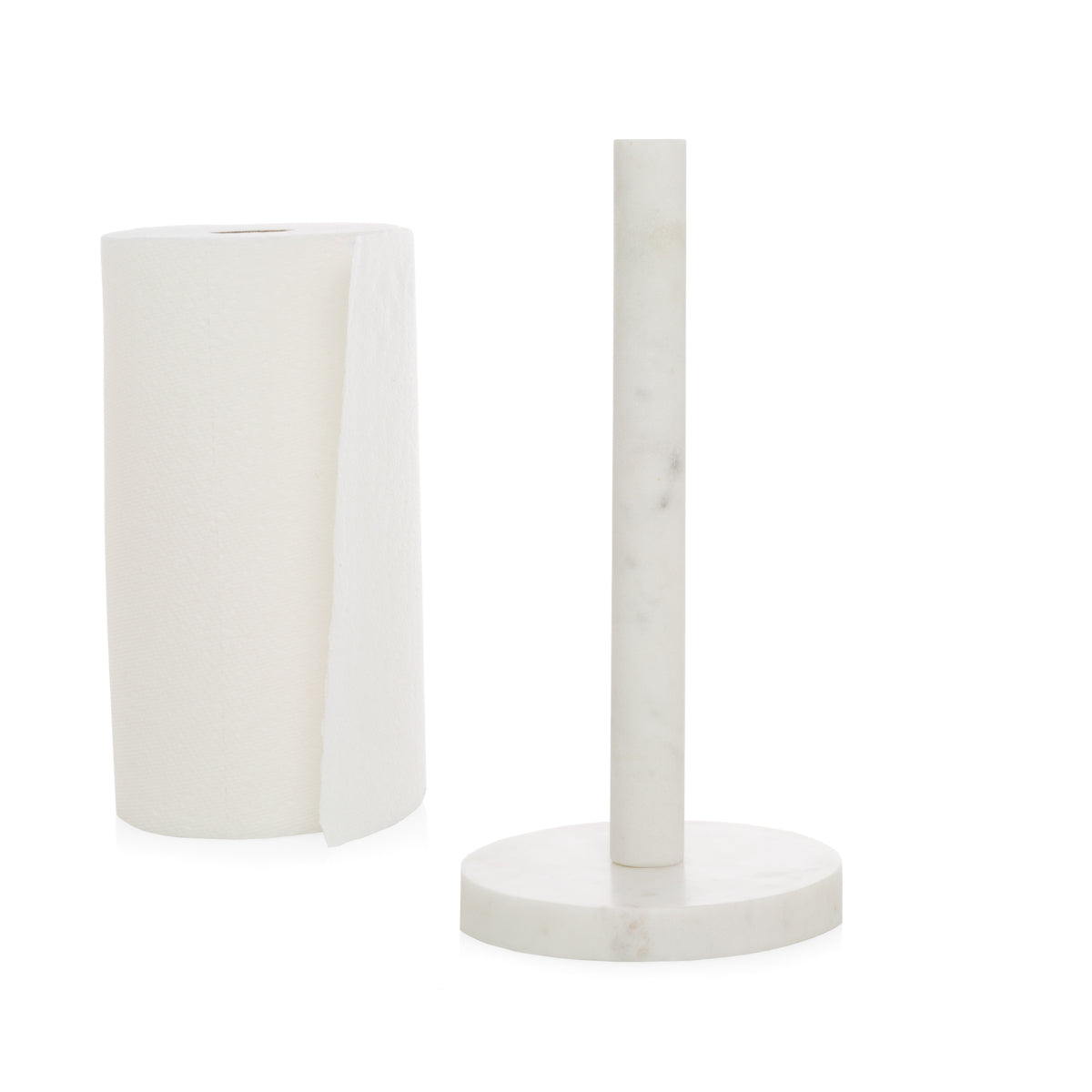 White Marble Paper Towel Holder Hudson Grace